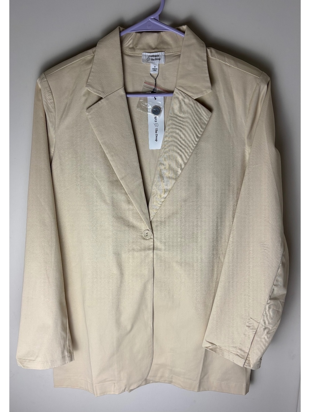 The Drop x yvetteg23 Convertible Blazer Small NWT Creme Brulee Beige